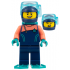 Arctic Explorer Diver - Dark Blue Wetsuit with Coral Sleeves, Dark Turquoise Tank and Flippers, Dark – ОБУЧИТЕЛНИ