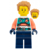 Astronaut - Spacesuit with Dark Blue Legs, Coral Arms, Medium Nougat Hair – ОБУЧИТЕЛНИ