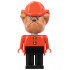 Fabuland Bulldog - Barty Bulldog (Fire Chief), Brown Head, Red Fire Helmet, Black Legs, Buttons – СТРАНАТА НА ПРИКАЗКИТЕ