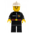Fire - Flame Badge and Straight Line, Black Legs, White Fire Helmet – ГРАДСКИ