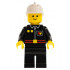 Fire - Flame Badge and 2 Buttons, Black Legs, White Fire Helmet, Black Legs, Smile – ГРАДСКИ