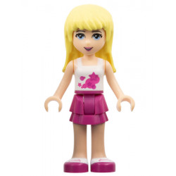 Friends Stephanie - Magenta Layered Skirt, White Halter Top with Circles and Stars – ПРИЯТЕЛИ