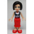 Friends Anna - Red Long Skirt, Dark Blue Sleeveless Blouse Top – ПРИЯТЕЛИ