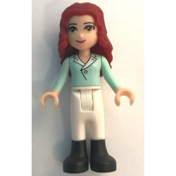 Friends Theresa - White Riding Pants, Light Aqua Long Sleeve Top with Collar – ПРИЯТЕЛИ