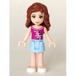 Friends Olivia (Light Nougat) - Bright Light Blue Skirt, Magenta Top – ПРИЯТЕЛИ