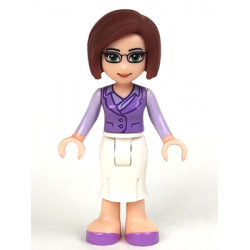 Friends Ms. Stevens - White Long Skirt, Medium Lavender Vest – ПРИЯТЕЛИ