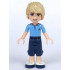 Friends Andrew - Dark Blue Cropped Trousers, Bright Light Blue Polo Shirt – ПРИЯТЕЛИ