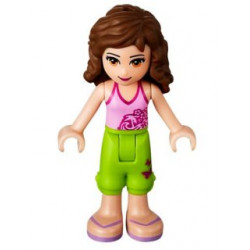Friends Olivia (Light Nougat) - Lime Cropped Trousers, Bright Pink Top – ПРИЯТЕЛИ