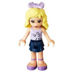 Friends Danielle - Dark Blue Layered Skirt, Lavender Top, Bow – ПРИЯТЕЛИ