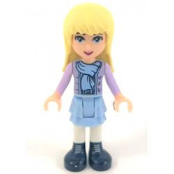 Friends Stephanie - Bright Light Blue Layered Skirt, Medium Lavender Jacket, Scarf – ПРИЯТЕЛИ