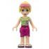 Friends Stephanie - Magenta Wrap Skirt, Green Top with White Stripes, Hair with Visor – ПРИЯТЕЛИ