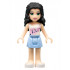 Friends Emma - Bright Light Blue Skirt, White Top with Pink Flowers – ПРИЯТЕЛИ