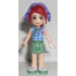 Friends Mia - Sand Green Skirt, Medium Blue Top with Red Cross Logo and Scarf, Dark Purple Headphones – ПРИЯТЕЛИ