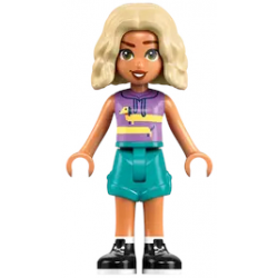 Friends Nova - Medium Lavender Sleeveless Hoodie with Dachshund, Dark Turquoise Shorts, Black and White Boots – ПРИЯТЕЛИ