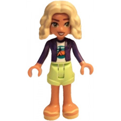 Friends Nova - Dark Purple Hoodie, White Shirt with Tent, Yellowish Green Shorts, Bright Light Yellow Sandals – ПРИЯТЕЛИ