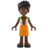 Friends Zac - Bright Green, Bright Pink, Lime and White Open Shirt, Orange Shorts, Dark Green Sandals – ПРИЯТЕЛИ