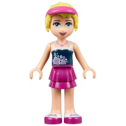 Friends Stephanie - Magenta Layered Skirt, Dark Blue Top, Hair with Visor – ПРИЯТЕЛИ