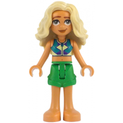 Friends Sage - Dark Turquoise, Yellowish Green and Dark Purple Sleeveless Top, Bright Green Shorts, Bare Feet – ПРИЯТЕЛИ