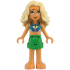 Friends Sage - Dark Turquoise, Yellowish Green and Dark Purple Sleeveless Top, Bright Green Shorts, Bare Feet – ПРИЯТЕЛИ