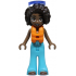 Friends Aliya - White Crochet Top, Medium Azure Trousers Bell-Bottoms, Metallic Pink Flip Flops, Orange Life Jacket, Trans-Purple Sunglasses – ПРИЯТЕЛИ