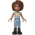 Friends Aliya - White Crochet Top, Sand Blue Trousers with Black Boots – ПРИЯТЕЛИ