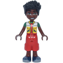 Friends Zac - White and Yellow Jacket, Red Cropped Trousers, Dark Blue Shoes – ПРИЯТЕЛИ