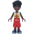 Friends Zac - White and Yellow Jacket, Red Cropped Trousers, Dark Blue Shoes – ПРИЯТЕЛИ