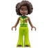 Aliya - Lime Top with Snowflakes and Christmas Gift and Trousers Bell-Bottoms with Dark Red Shoes – ПРИЯТЕЛИ