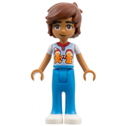 Leo - Bright Light Blue Shirt with Gingerbread Men – ПРИЯТЕЛИ