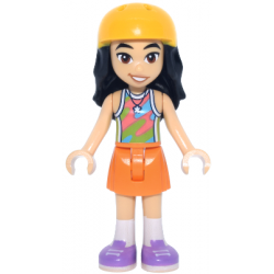 Friends Liann - Lime, Coral and Medium Azure Tank Top, Orange Skirt, Medium Lavender Shoes, Bright Light Orange Helmet – ПРИЯТЕЛИ