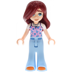 Friends Paisley - Bright Pink Tank Top, Bright Light Blue Trousers Bell-Bottoms, Orange Shoes – ПРИЯТЕЛИ