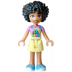 Friends Sonia - Bright Light Yellow 'PLAYLAND' Apron, Dark Pink T-Shirt, Medium Azure Shoes – ПРИЯТЕЛИ