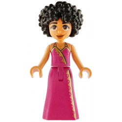 Friends Zahra - Magenta Dress with Gold and Dark Blue Trim – ПРИЯТЕЛИ
