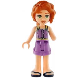 Friends Autumn - Medium Lavender Jumpsuit Shorts, Dark Blue Sandals – ПРИЯТЕЛИ