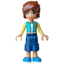 Friends Leo - Dark Turquoise and Yellow Jacket, Dark Blue Cropped Trousers, Blue Shoes – ПРИЯТЕЛИ