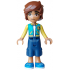 Friends Leo - Dark Turquoise and Yellow Jacket, Dark Blue Cropped Trousers, Blue Shoes – ПРИЯТЕЛИ