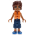 Friends Leo - Bright Light Orange Sleeveless Shirt, Dark Blue Cropped Trousers, Blue Shoes, Orange Life Jacket – ПРИЯТЕЛИ