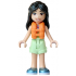 Friends Liann - Lime, Coral and Medium Azure Tank Top, Yellowish Green Shorts Folded Hem, Metallic Light Blue Shoes, Orange Life Jacket, Bright Pink Flower – ПРИЯТЕЛИ
