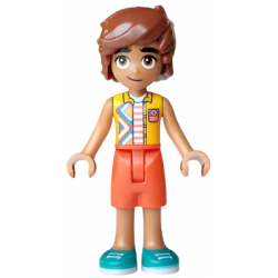 Friends Leo - Bright Light Orange Sleeveless Shirt, Reddish Orange Shorts, Dark Turquoise Shoes – ПРИЯТЕЛИ