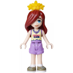 Friends Paisley - Bright Light Yellow and Medium Lavender Tank Top, Medium Lavender Shorts, Dark Tan Shoes, Bright Light Orange Flower Tiara – ПРИЯТЕЛИ