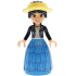 Friends Liann - Black Leather Jacket, Dark Azure Skirt with Ruffles – ПРИЯТЕЛИ