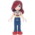 Friends Paisley - Bright Light Yellow and Medium Lavender Tank Top, Dark Blue Trousers with Red Shoe – ПРИЯТЕЛИ