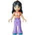 Friends Liann - Reddish Orange and White Top, Medium Lavender Trousers Bell-Bottoms, Dark Turquoise Shoes – ПРИЯТЕЛИ