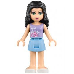 Friends Emma - Bright Light Blue Skirt, Lavender Top with Flowers – ПРИЯТЕЛИ