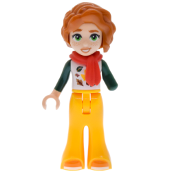 Friends Autumn - White T-Shirt with Leaves, Bright Light Orange Bell-Bottoms, Orange Shoes – ПРИЯТЕЛИ