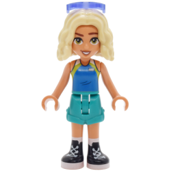 Friends Nova - Blue Sleeveless Top, Dark Turquoise Shorts, Black Boots, Sunglasses – ПРИЯТЕЛИ