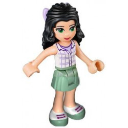 Friends Emma - Sand Green Skirt, White Plaid Button Shirt, Bow – ПРИЯТЕЛИ