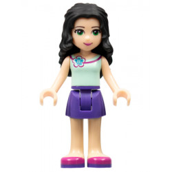 Friends Emma - Dark Purple Skirt, Light Aqua Top with Flower at Neck – ПРИЯТЕЛИ