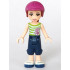 Friends Mia - Dark Blue Cropped Trousers, Lime and White Striped Top, Helmet – ПРИЯТЕЛИ