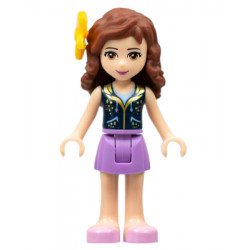 Friends Olivia (Light Nougat) - Medium Lavender Skirt, Dark Blue Vest Top, Flower – ПРИЯТЕЛИ